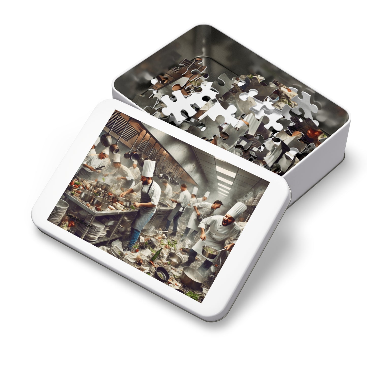 Jigsaw Puzzle with Tin