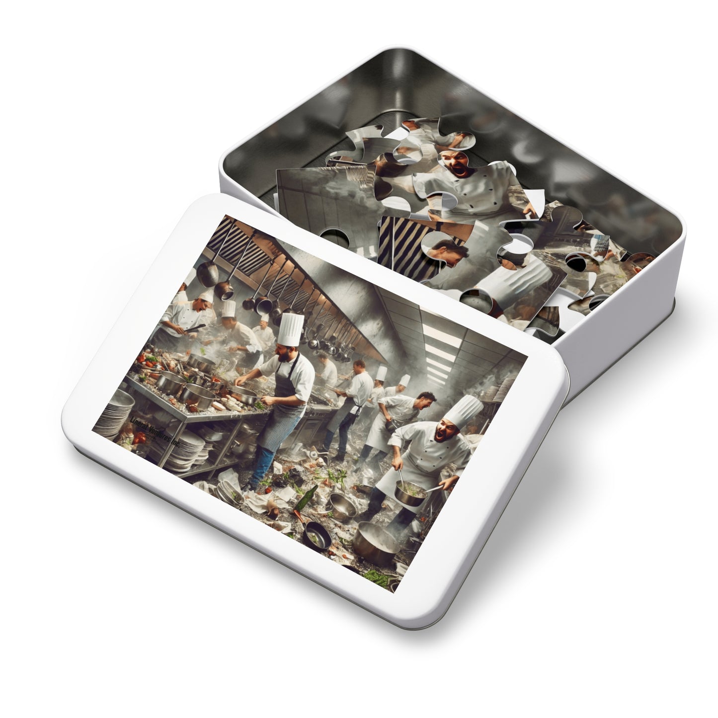 Jigsaw Puzzle with Tin