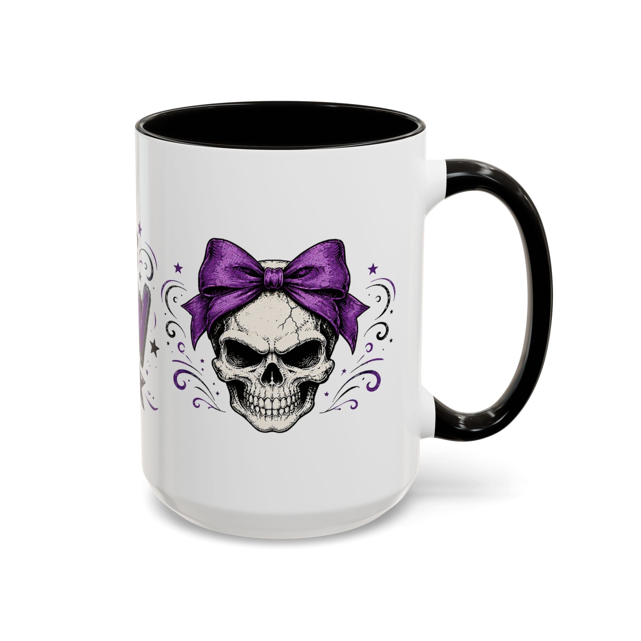 Cancer Awareness Skull Coffee Mug — 'I Run This Sh*tshow' Inspirational Ribbon Design (11oz, 15oz)