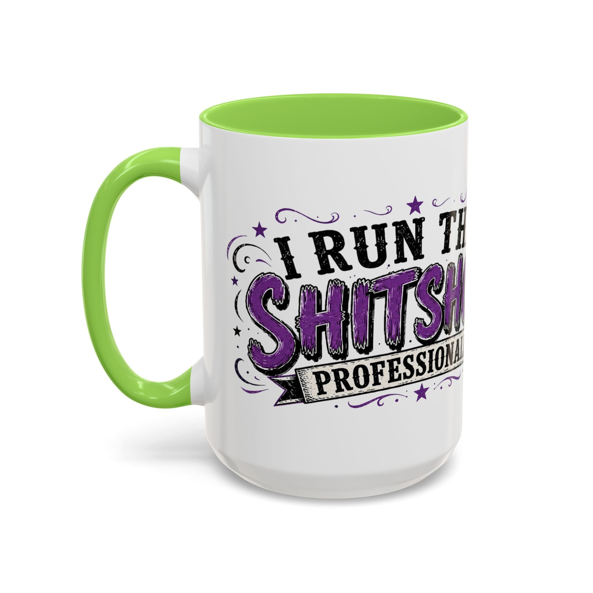 Cancer Awareness Skull Coffee Mug — 'I Run This Sh*tshow' Inspirational Ribbon Design (11oz, 15oz)