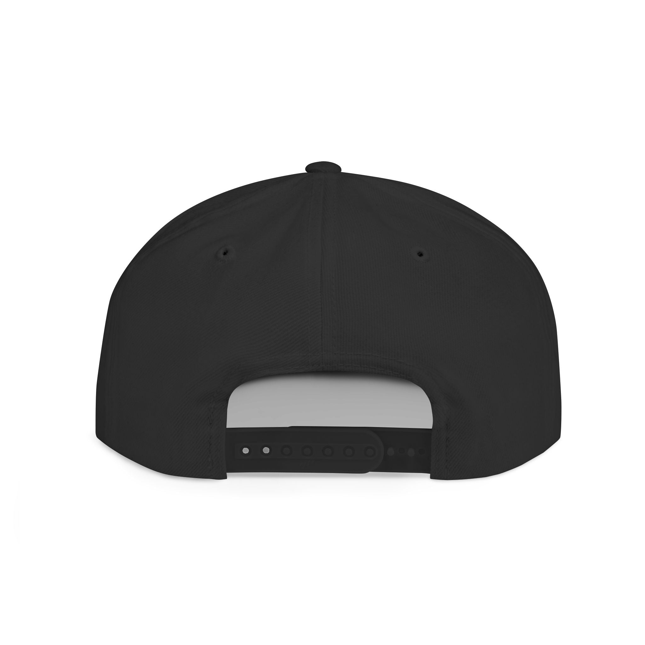 Heard Embroidered Snapback Hat — Flat Bill White Cap with Red Script