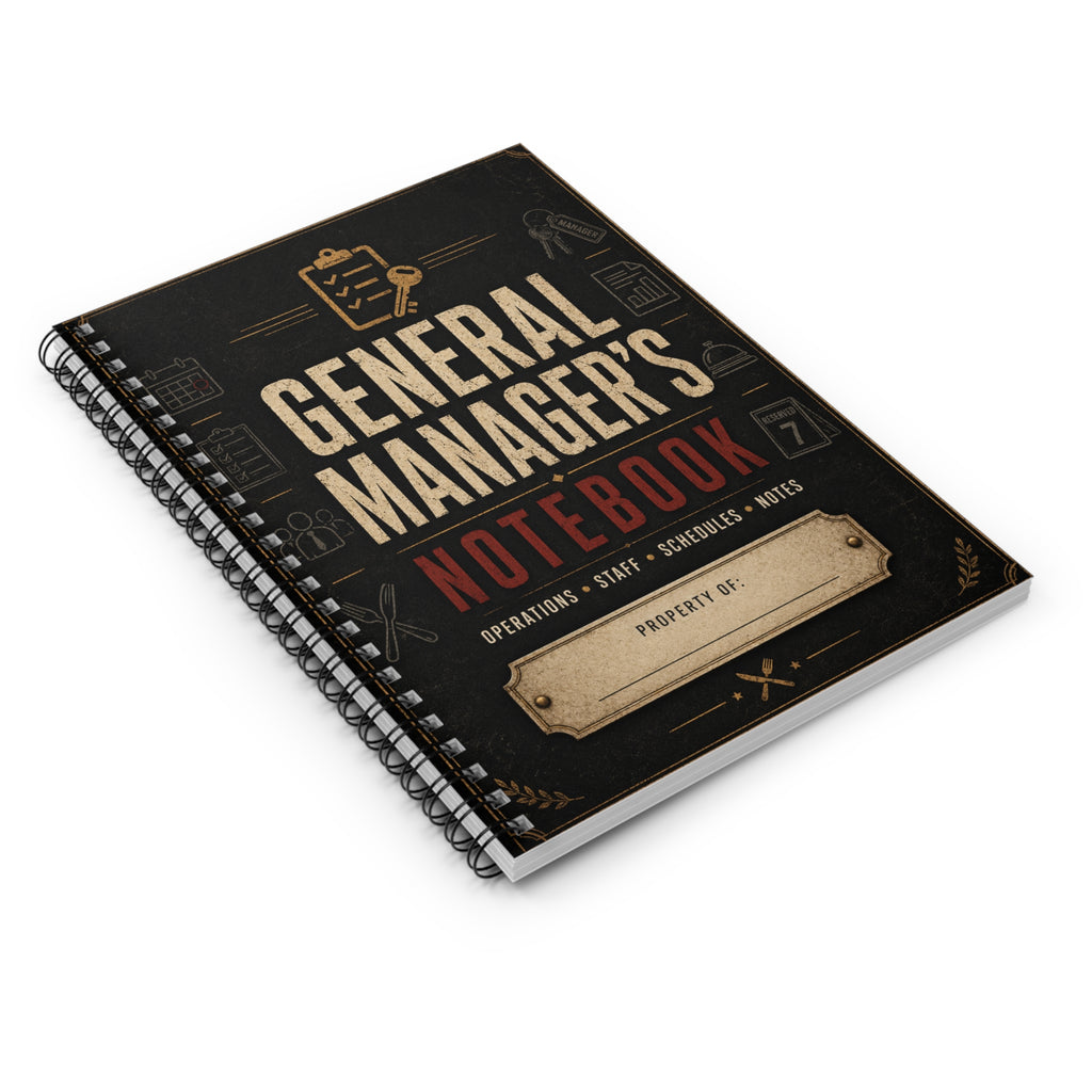 General Manager's Notebook — Spiral Ruled Notebook for Operations & Staff