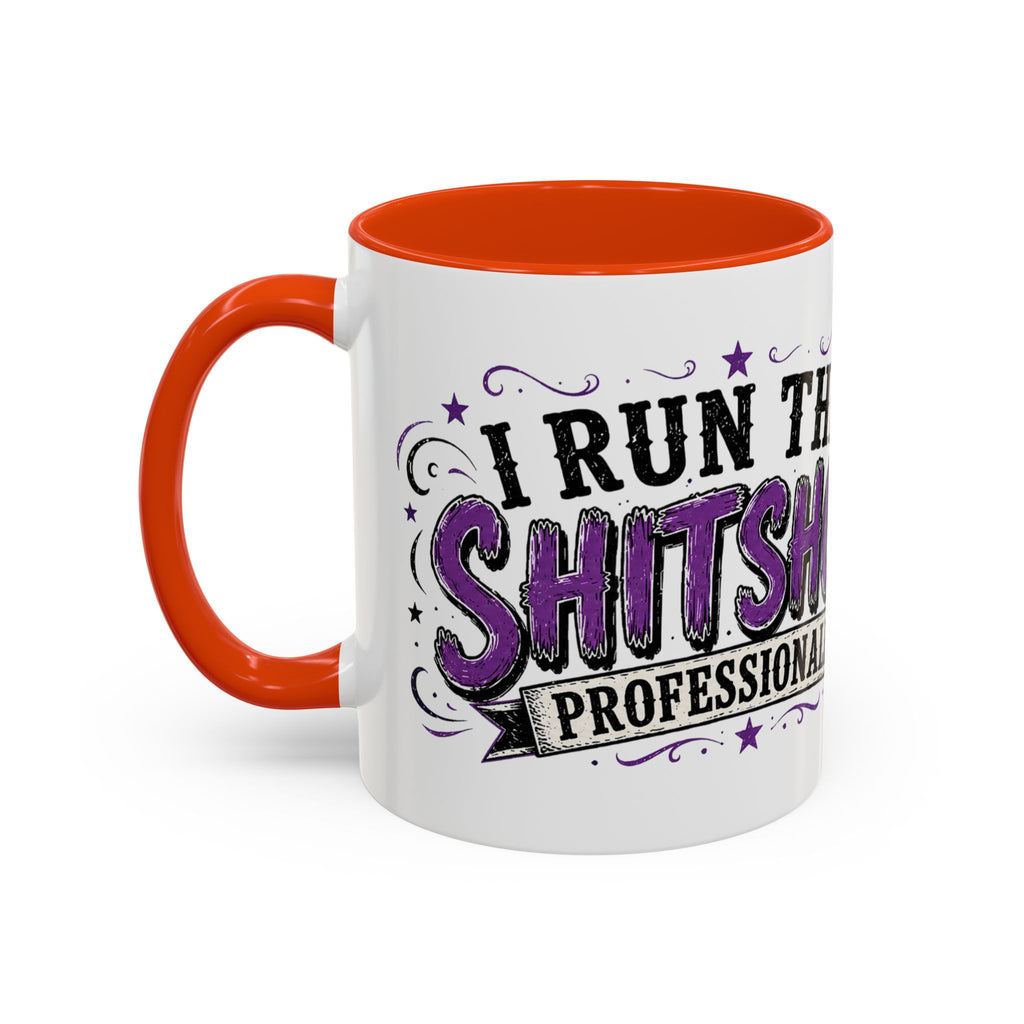 Cancer Awareness Skull Coffee Mug — 'I Run This Sh*tshow' Inspirational Ribbon Design (11oz, 15oz)