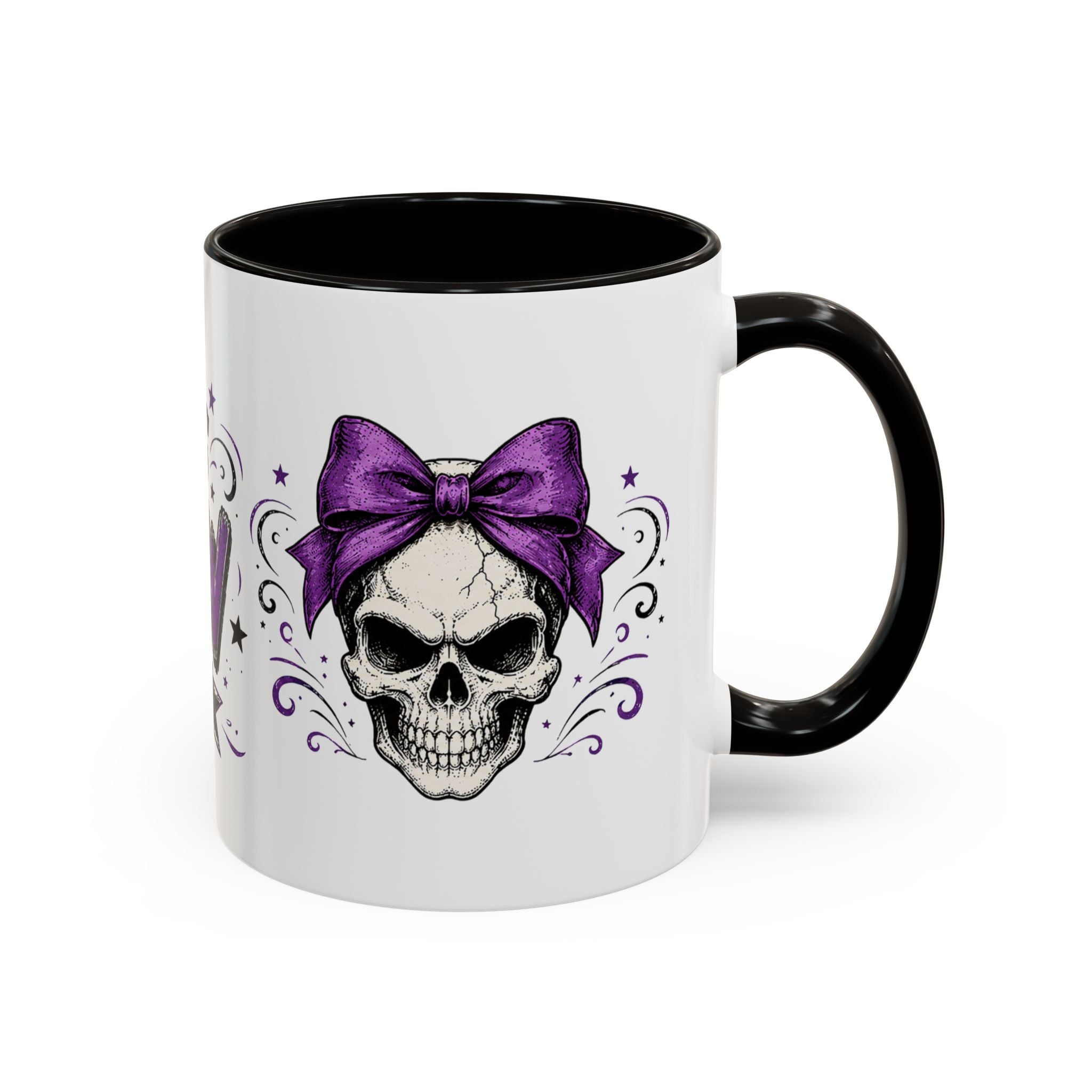 Cancer Awareness Skull Coffee Mug — 'I Run This Sh*tshow' Inspirational Ribbon Design (11oz, 15oz)