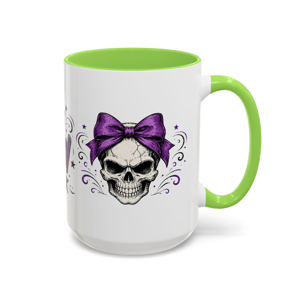 Cancer Awareness Skull Coffee Mug — 'I Run This Sh*tshow' Inspirational Ribbon Design (11oz, 15oz)