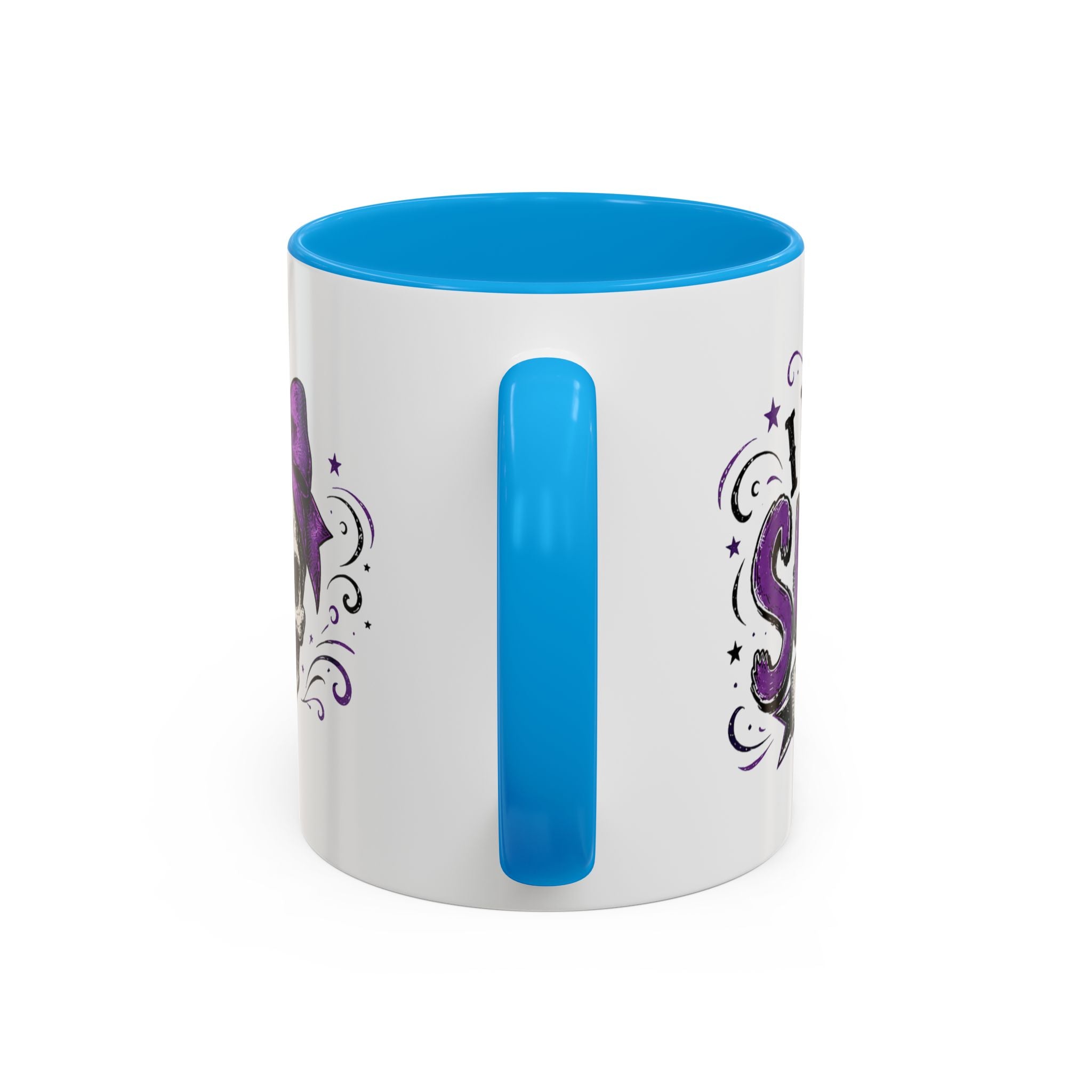 Cancer Awareness Skull Coffee Mug — 'I Run This Sh*tshow' Inspirational Ribbon Design (11oz, 15oz)