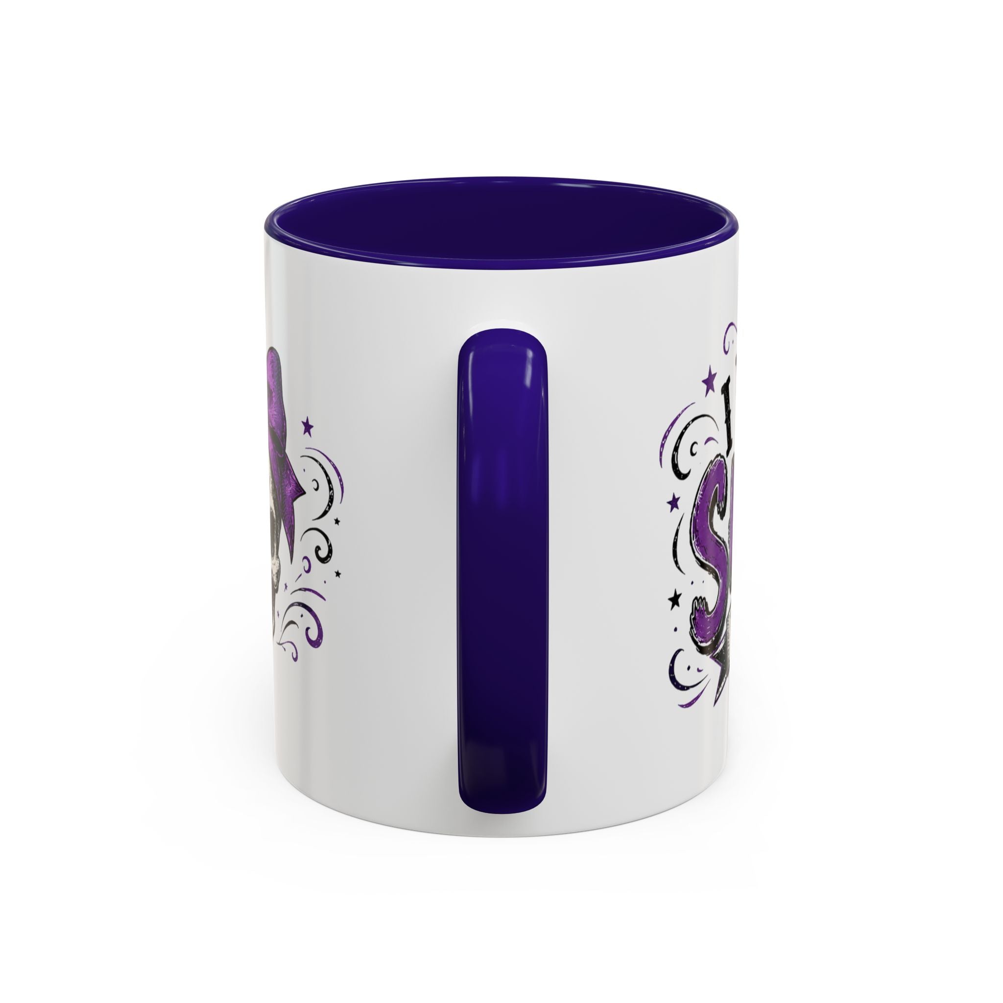 Cancer Awareness Skull Coffee Mug — 'I Run This Sh*tshow' Inspirational Ribbon Design (11oz, 15oz)