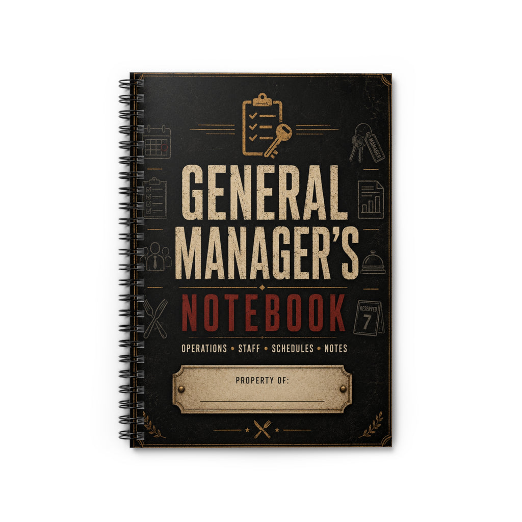 General Manager's Notebook — Spiral Ruled Notebook for Operations & Staff