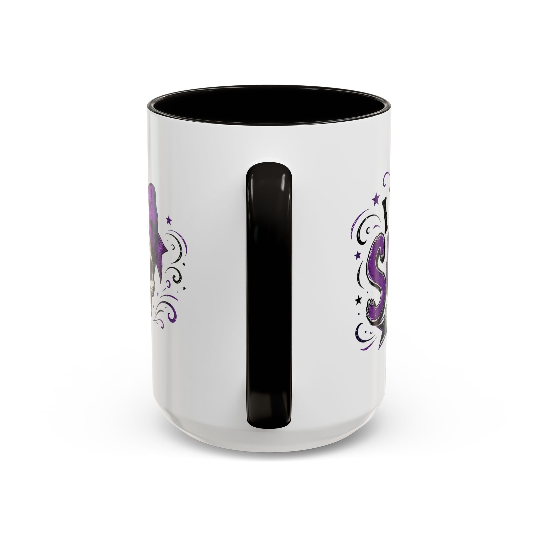 Cancer Awareness Skull Coffee Mug — 'I Run This Sh*tshow' Inspirational Ribbon Design (11oz, 15oz)