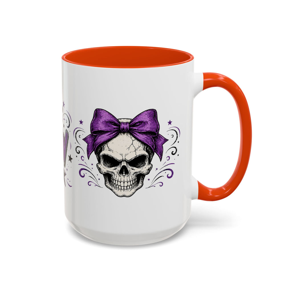 Cancer Awareness Skull Coffee Mug — 'I Run This Sh*tshow' Inspirational Ribbon Design (11oz, 15oz)