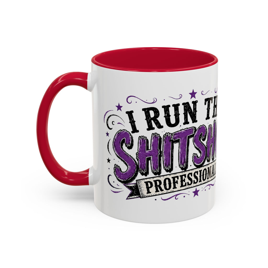 Cancer Awareness Skull Coffee Mug — 'I Run This Sh*tshow' Inspirational Ribbon Design (11oz, 15oz)