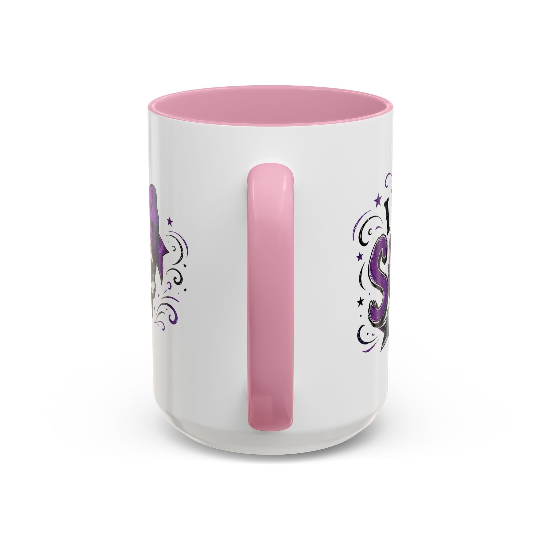 Cancer Awareness Skull Coffee Mug — 'I Run This Sh*tshow' Inspirational Ribbon Design (11oz, 15oz)
